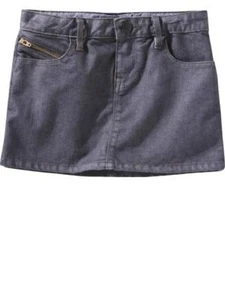 NWT new GAP KIDS Jean Denim Zip SPARKLY Glitter Embellished Mini SKIRT 5 R - Picture 1 of 1