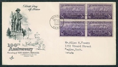 SE68C UNITED STATES 1948 FDC 100th anniversary founding of Fort Kearny, Nebraska - Image 1 of 2