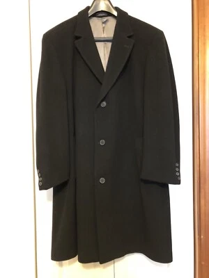 Calvin Klein Men’s Black Cashmere Coat L48 Perfect - Image 1 of 4