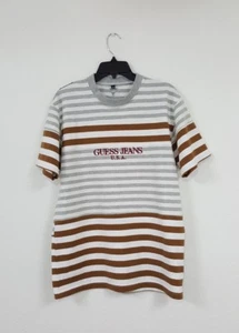 Dr. Romanelli x GUESS Cut & Sew Vintage Style Striped T-shirt RARE - Size M - Picture 1 of 7