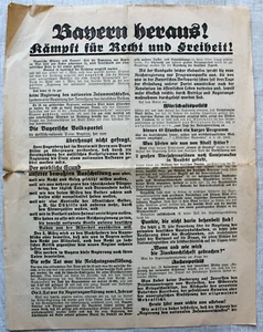 FLUGBLATT Die Bayerische Volkspartei von 1932 " BAYERN HERAUS ! " - Bild 1 von 2