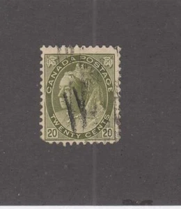CANADÁ (MK4522) # 84 F-USADO 20cts NÚMERO QV/OLIVA-GRN/1900 VALOR CAT $80 - Imagen 1 de 1