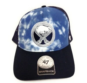 Truckermütze Kappe Herren Buffalo Sabres '47 Marke NHL Hockey marineblau Druckknopflasche  - Bild 1 von 2