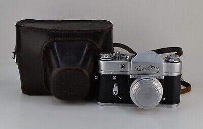 RARE 1962 EXPORT SOVIET USSR  ZENIT 3  SLR Camera + Industar-50 Lens, SERVICED • 124.02€