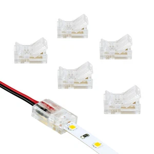 2 Pin LED Strip Light Wire to Tape Connectors - Picture 1 of 4