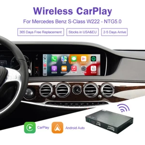 Wireless CarPlay Android Auto Interface For Mercedes Benz S Class W222 2014-2018 - Picture 1 of 8