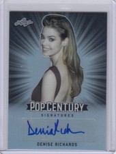 LEAF POP CENTURY METAL 2018 DENISE RICHARDS BLACK PARALLEL AUTOGRAPH BA-DR1 3/15