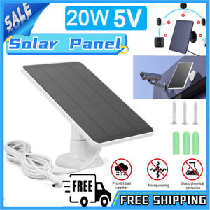 NEW Solar Panel Charger Ring Spotlight Stick Up Camera Doorbell Solar Charger DC