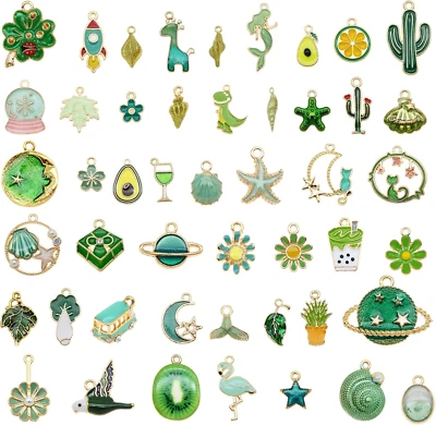 30Pcs Mixed Enamel Charms Pendants for Jewelry Making Bulk Lot Necklace Earrings - Image 1 of 4
