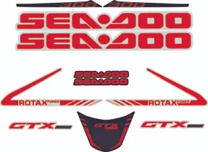 SEADOO GTX 300 LIMITED 2018 Graphics / Decal / Sticker Kit CUSTOM RED AND GREY - Foto 1 di 2