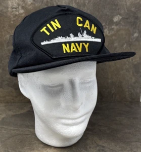 USN Blechdose Marine Mütze Kappe blau Zerstörer DDG DD Schiff Matrose Veteran Boot Militär - Bild 1 von 6