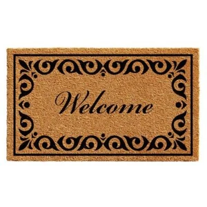 Calloway Mills Door Mat 36"x72" Decorative Non-Slip Rectangle Natural/Black Coir - Picture 1 of 2