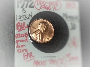 1972 s DDO Mint Error Copper Penny Lincoln Wheat 1c Cent - Picture 1 of 1
