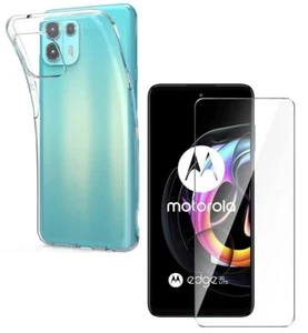 For MOTOROLA MOTO EDGE 20 LITE TEMPERED GLASS SCREEN PROTECTOR + CLEAR TPU CASE - Picture 1 of 12