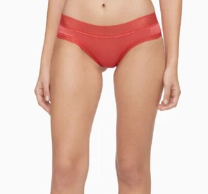 Ropa interior hipster de cintura a rayas Calvin Klein para mujer talla: X-grande, rosa perforado - Imagen 1 de 1