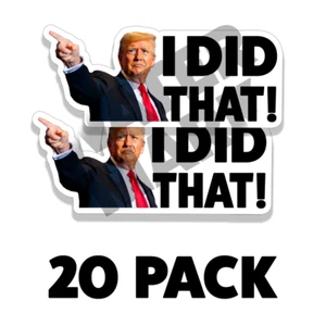 I DID THAT Donald Trump Sticker Decal Car Gas Pump Station 2" Trump Sticker 20PK - Picture 1 of 4