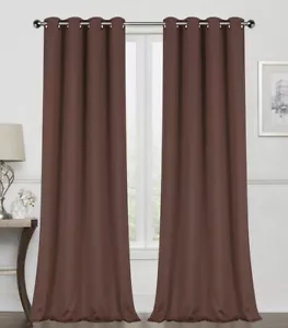2 Pack: Hotel Thermal Grommet 100% Blackout Curtains - Assorted Colors & Sizes - Picture 1 of 105