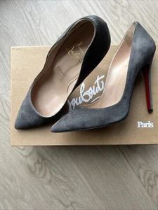 Christian Louboutin So Kate uk 37 Grey Suede - Picture 1 of 5