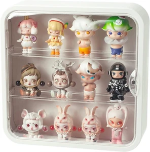 WHITE Clear Display Case for Figures Wall Mounted Acrylic Storage Box Dust Proof - Picture 1 of 11