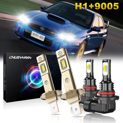 Para Subaru Impreza 2004-2005 FARO LED Bombillas de haz alto bajo 6000K Kit Combo Foto 1 de 4