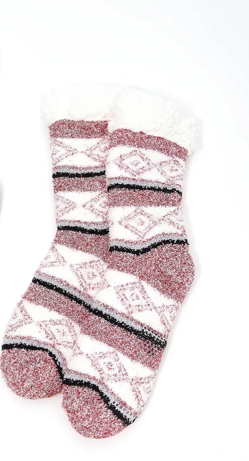 Cuddl Duds Faux Sherpa Acogedores Calcetines Forrados - Rojo Rumba-Talla Única A344017 NUEVO Foto 1 de 1
