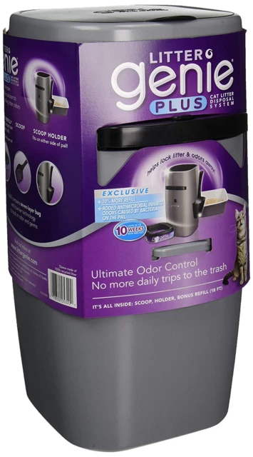 Litter Genie Plus Pail Cat Litter Disposal System - Silver
