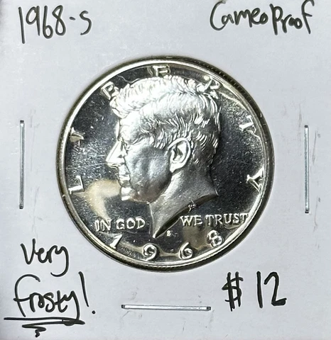 1968 S Kennedy Half Dollar ~Gem Cameo Proof!~ 40% Silver Cover
