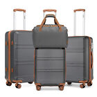 Lightweight ABS Hard Shell Suitcase Set Hand Cabin Luggage Trolley & Travel Bag