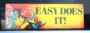 Wolverine X-Men Bumper Sticker, Easy Does it, Vintage Marvel Comic Images 1990 - Picture 1 of 10