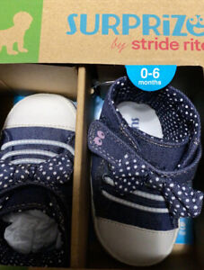 Stride Rite Surprize Blue Maddie Stage 1 Prewalker Shoe Newborn 0-6 Months Girl