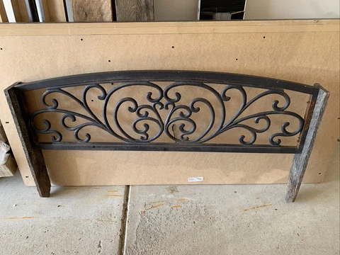 Vintage Iron Garden Panel Ornate 49” x 24” Yard Garden Fence Decor Cover