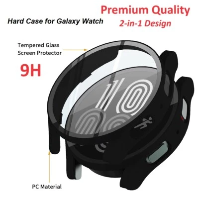 For Samsung Galaxy 7 6 5 Hard Case 40mm/44mm Tempered Glass 360 Protection Cover - Image 1 of 2