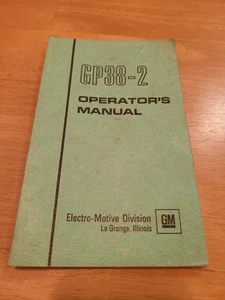 Libro de locomotoras manuales GM Electro-Motive Division GP38-2 1978 para operadores - Imagen 1 de 4