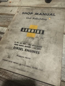CUMMINS Model NH H Series DIESEL ENGINE SERVICE MANUAL REPAIR OVERHAUL Book Shop - Picture 1 of 7