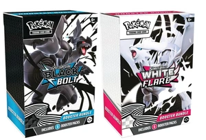 Pokemon Scarlet & Violet: Black Bolt o White Flair Booster Bundle SPEDIZIONE GRATUITA - Foto 1 di 17