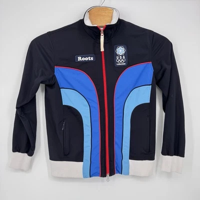 Team USA 2006 Size S Torino Winter Olympics Full Zip Track Jacket Black Blue - Image 1 of 4