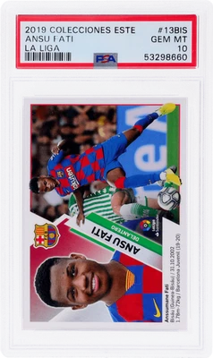Panini Colecciones Este La Liga Ansu Fati #16 2019 PSA 10 Foto 1 de 2