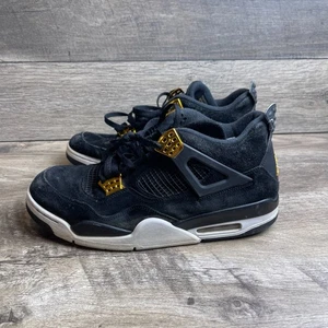 Air Jordan 4 Retro Royalty 308497-032 Men's US 12 Athletic Shoes Black Sneakers - Picture 1 of 13