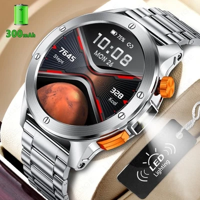Military Smart Watch Men Women Waterproof Smartwatch Bluetooth for iOS Android - Image 1 of 4