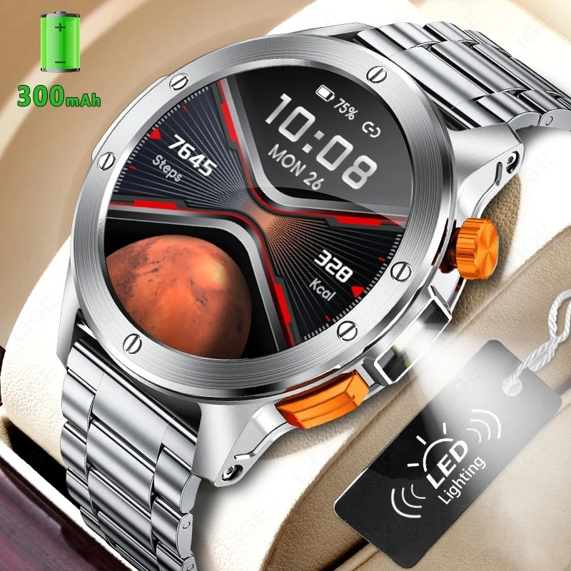 Military Smart Watch Men Women Waterproof Smartwatch Bluetooth for iOS Android - Image 1 of 4