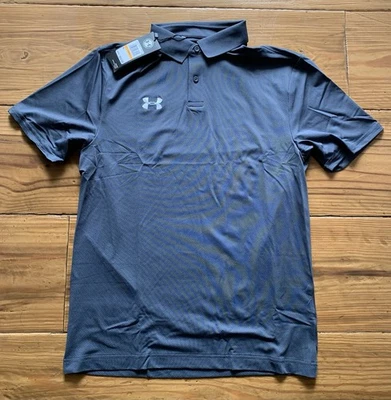 NEW Mens UA Under Armour Polo Golf Shirt #1351322 - Size MD - Steel Grey $55.00 - Image 1 of 4