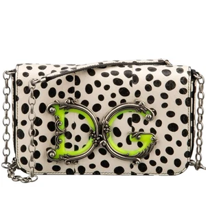 DOLCE & GABBANA Baroque Logo Chain Snake Mini Clutch Crossbody Bag DG GIRLS - Picture 1 of 9