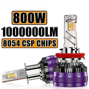 H4 H3 H7 LED Headlights 800000LM 1000W H11 H8 H1 24PCS 8054 CSP HB3 9005 9006 - Picture 1 of 18