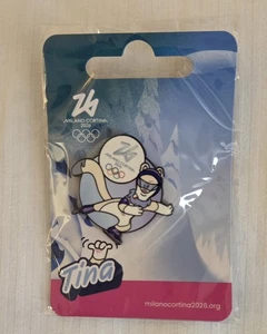 MAILAN CORTINA 2026 OLYMPIC TINA MASKOTTCHEN EISLAUF ANSTECKNADEL - Bild 1 von 1