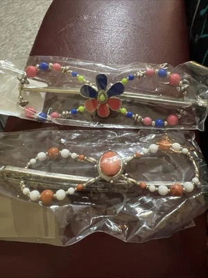 Lote de 2 novos grampos de cabelo Lilla Rose - Flexis - Tamanho XL - Imagem 1 de 4