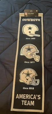 Dallas Cowboys Evolution Winning Streak Hanging Banner 8x32 NFL Football - Image 1 of 4