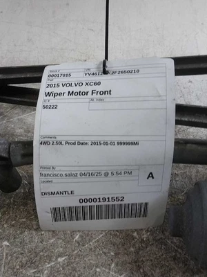 Motor limpiaparabrisas XC60 compatible con 09-13 VOLVO 60 SERIES 435060 Foto 1 de 3