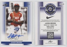 2018 Leaf Metal Perfect Game All-American Classic Day Blue /3 Jaden Brown Auto