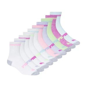 PUMA Youth Girls' 10 Pack Low Crew Socks $18.99 - Picture 1 of 7