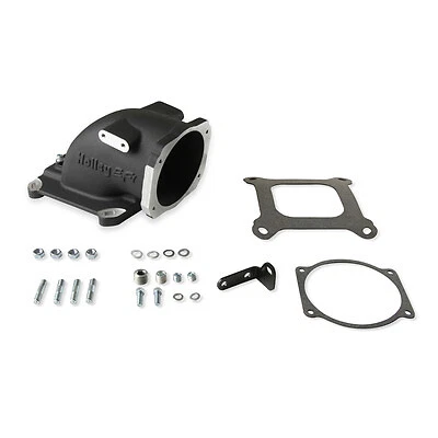 Holley 300-240bk Intake Elbow 4150 Gm Ls Tb Flange - Black - Image 1 of 1